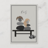 Eternal Stone Paar Boho Hochzeit Begleitkarte (Rückseite)