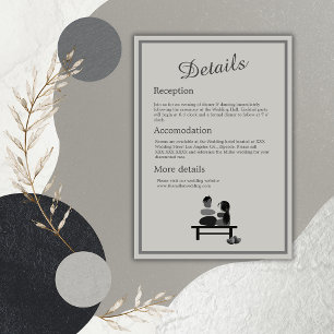Eternal Stone Paar Boho Hochzeit Begleitkarte