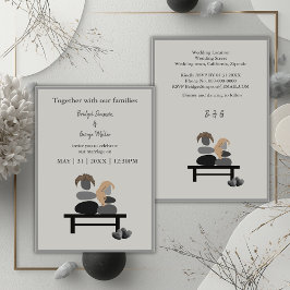 Eternal Stone Paar Boho Hochzeit Einladung