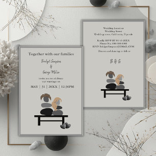 Eternal Stone Paar Boho Hochzeit Einladung