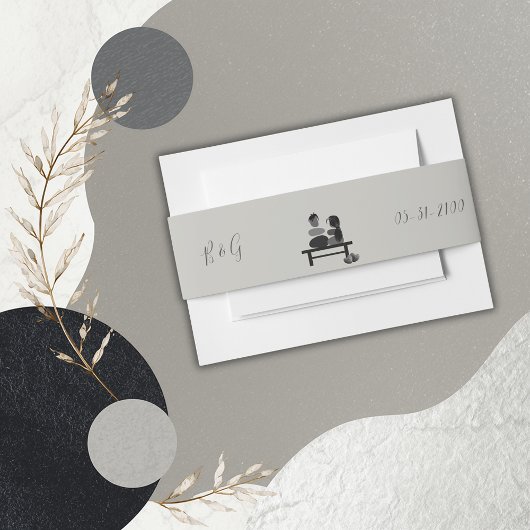 Eternal Stone Paar Boho Hochzeit Einladungsbanderole