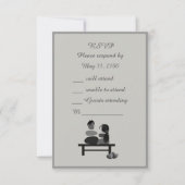 Eternal Stone Paar Boho Hochzeit RSVP Karte (Vorderseite)