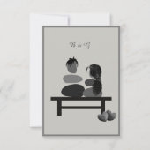 Eternal Stone Paar Boho Hochzeit RSVP Karte (Rückseite)