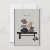 Eternal Stone Paar Boho Hochzeit RSVP Karte (Rückseite)