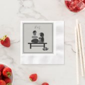 Eternal Stone Paar Boho Hochzeit Serviette (Beispiel)