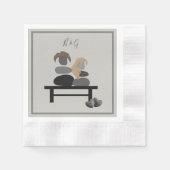 Eternal Stone Paar Boho Hochzeit Serviette (Vorderseite)