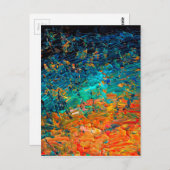 ETERNAL TIDE 2 Orange Türkis Blue Black Ombre Postkarte (Vorne/Hinten)
