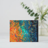ETERNAL TIDE 2 Orange Türkis Blue Black Ombre Postkarte (Stehend Vorderseite)