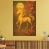 Eternal Unicorn – Premium Fine Art Portrait Leinwanddruck (Insitu (Wohnzimmer))
