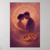 Eternal Union – Cosmic Romance Abstract Design Poster (Vorne)