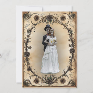 Eternal United Husband and Ehefrau Skelettons Einladung