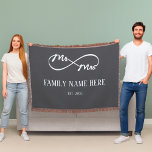 Eternal Us – Mr & Mrs  Decke<br><div class="desc">Eternal Us – Mr & Mrs Throw Blanket Celebrate a love that lasts forever with the Eternal Us – Mr & Mrs Throw Blanket. Designed with a modern infinity‑symbol motif and elegant script in white with changeable colored background, this blanket becomes a meaningful keepsake when personalized with your family name...</div>