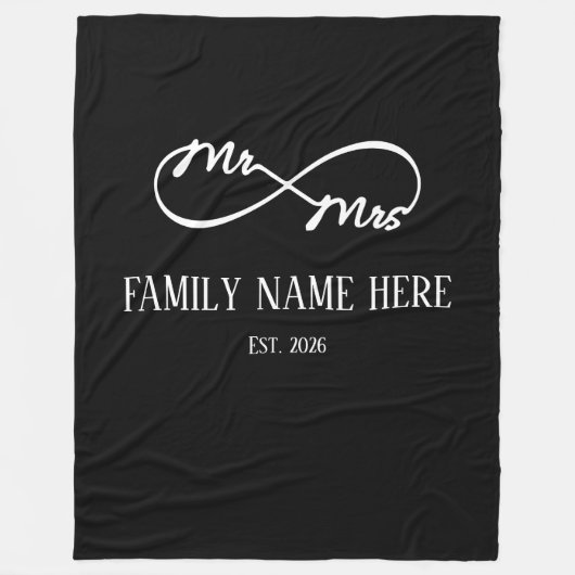 Eternal Us – Mr & Mrs  Fleecedecke (Vorderseite)