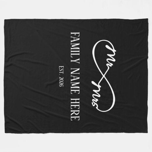 Eternal Us – Mr & Mrs  Fleecedecke (Vorderseite (Horizontal))