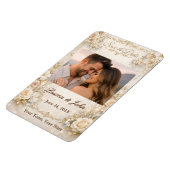 Eternally Elegant Photo Save Date Wedding Magnet (Linke Seite)