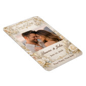 Eternally Elegant Photo Save Date Wedding Magnet (Rechte Seite)