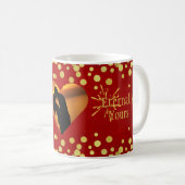Eternally Yours Valentine's Day Red Gold Luxuriöse Kaffeetasse (VorderseiteRechts)