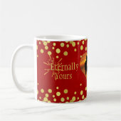 Eternally Yours Valentine's Day Red Gold Luxuriöse Kaffeetasse (Links)