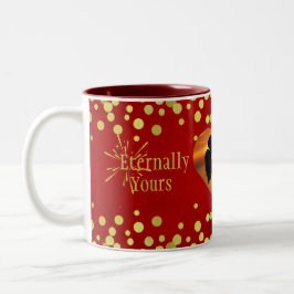 Eternally Yours Valentine's Day Red Gold Luxuriöse Zweifarbige Tasse