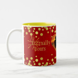 Eternally Yours Valentine's Day Red Gold Luxuriöse Zweifarbige Tasse