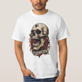 Eterner Wächter Skull Tattoo T - Shirt (Vorderseite)