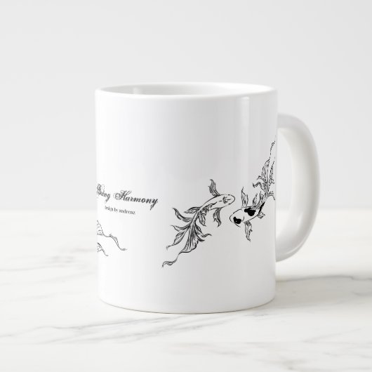 Eternflow Koi Art Jumbo-Tasse (Vorderseite Rechts)