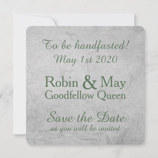 Eternity Handfast Save the Date (Rückseite)
