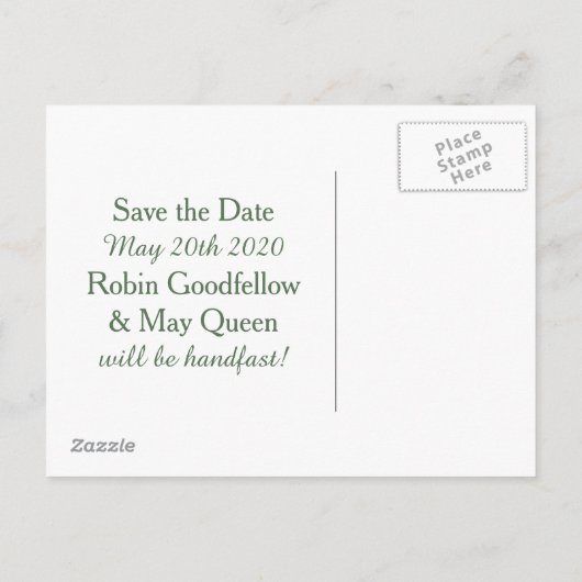 Eternity Handfast Save the Date Postkarte (Rückseite)