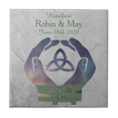 Eternity Handfasting Keepake Tile Geschenk Fliese (Vorderseite)