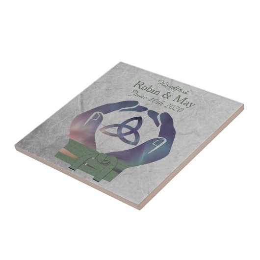 Eternity Handfasting Keepake Tile Geschenk Fliese (Seite)