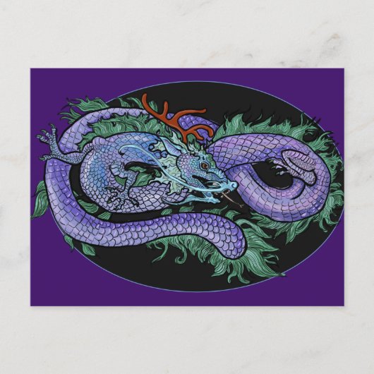 Eternity Oriental Dragon Postkarte (Vorderseite)