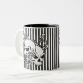 Eternity Skulls Zweifarbige Tasse (Vorderseite Links)