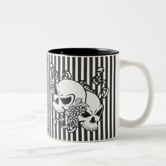 Eternity Skulls Zweifarbige Tasse (Rechts)