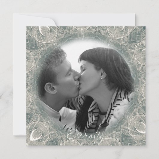 Eternity Swan Wedding Einladung (Vorderseite)