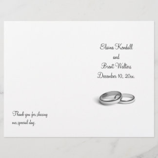 Eternity Wedding Programm