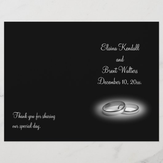 Eternity Wedding Programm (Vorderseite)