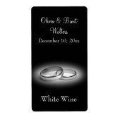 Eternity Wedding Wine Label (schwarz) (Vorne)