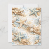 Eterntal Tides Coastal Watercolor Beach RSVP Einladung (Rückseite)