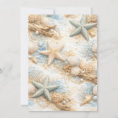 Eterntal Tides Coastal Watercolor Beach Wedding Einladung (Rückseite)