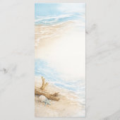 Eterntal Tides Coastal Watercolor Beach Wedding Menükarte (Rückseite)