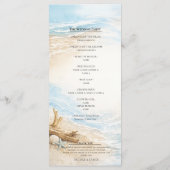 Eterntal Tides Coastal Watercolor Beach Wedding Menükarte (Rückseite)