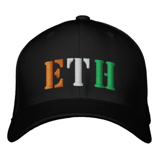 ETH IRISH FLAG HAT BESTICKTE KAPPE (Vorderseite)
