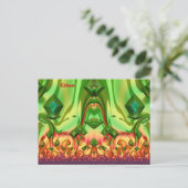 ETHAN ~ 3D-Designmuster ~ Weihnachtsfarben~ Postkarte (Stehend Vorderseite)