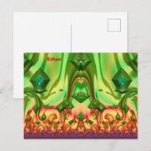 ETHAN ~ 3D-Designmuster ~ Weihnachtsfarben~ Postkarte (Vorne/Hinten)