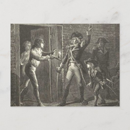 Ethan Allen Captures Fort Ticontempora Postkarte (Vorderseite)