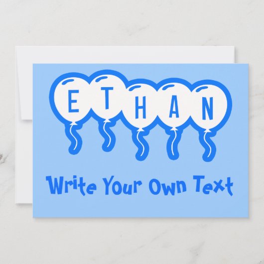 Ethan Einladung (Vorderseite)