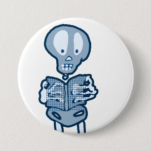 Ethan-Literaturskelett mit Buch Button