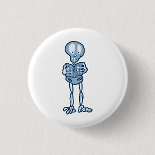 Ethan-Literaturskelett mit Buch Button