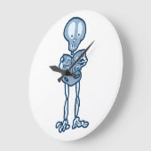 Ethan-Literaturskelett mit Buch Große Wanduhr (Winkel)