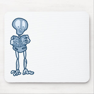 Ethan-Literaturskelett mit Buch Mousepad